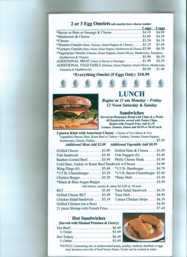 Karen's Uptown Kafe Menu image 1