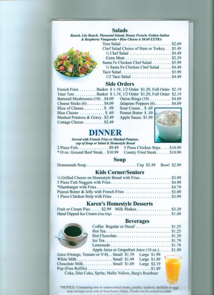Karen's Uptown Kafe Menu image 2